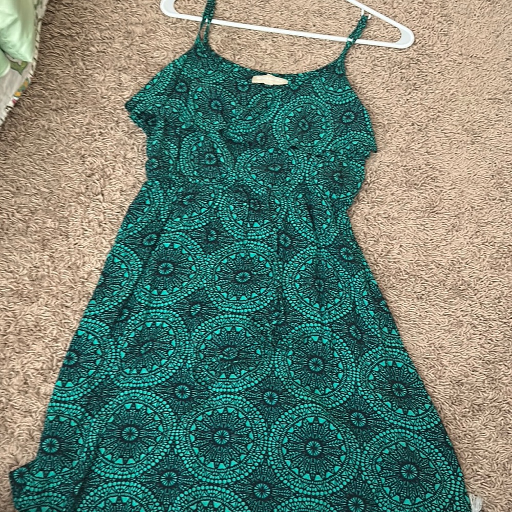 Navy and mint dress